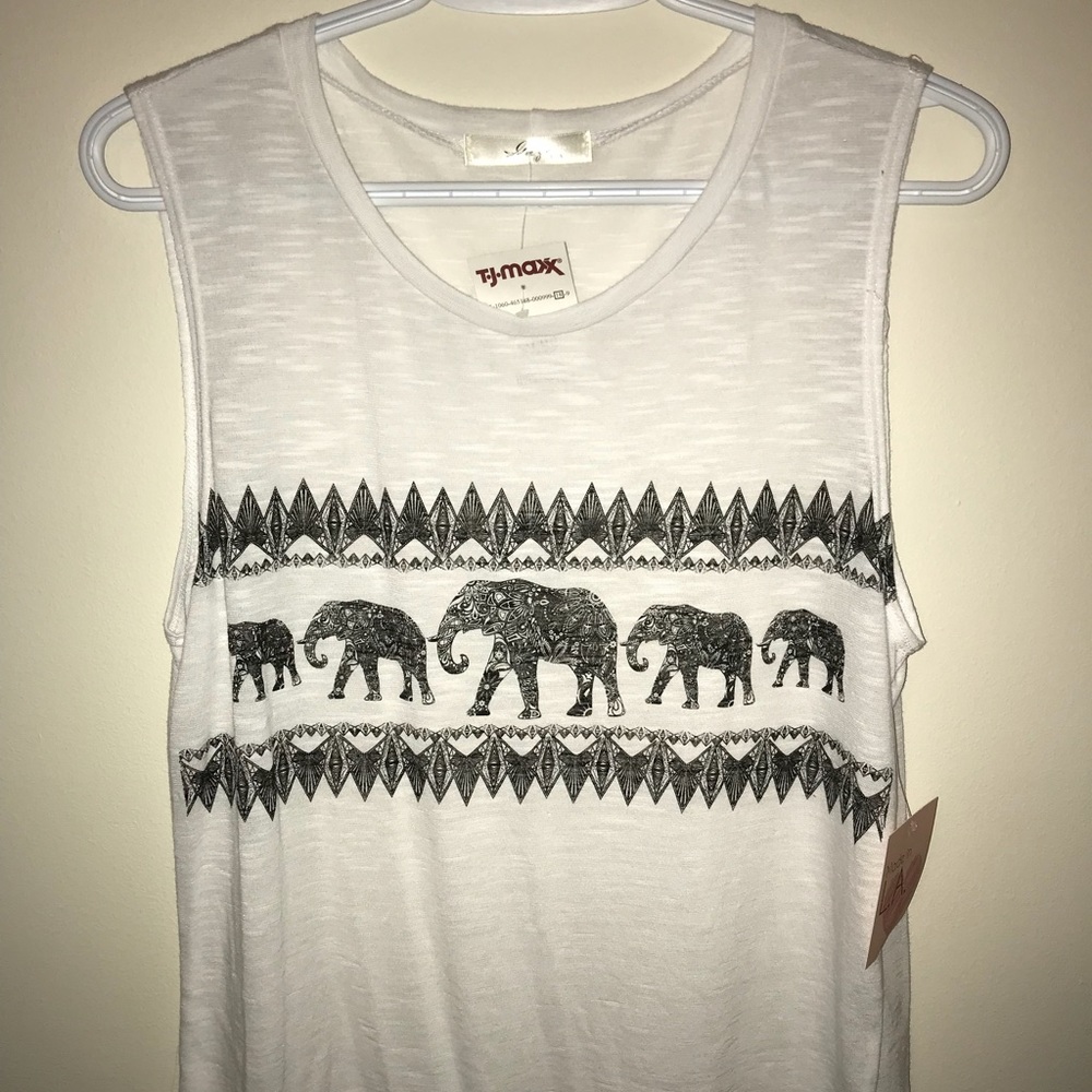 NEVER WORN white elephant tank!